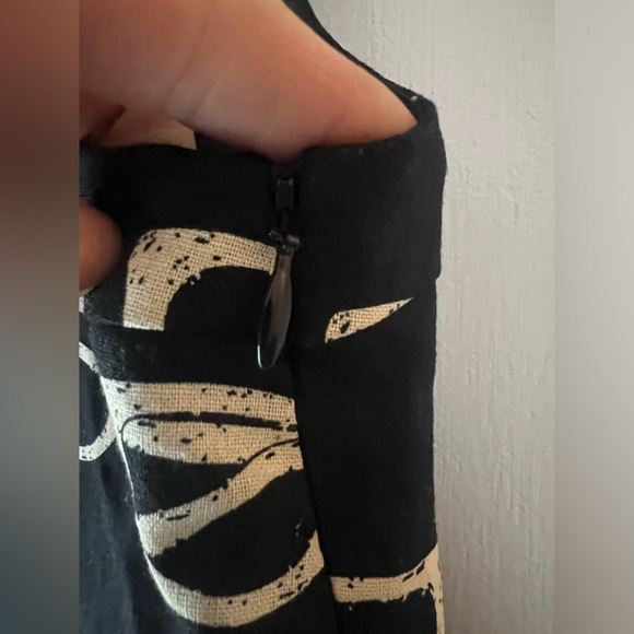 Eva Franco for Anthropologie Frames & Fortune Eyeglass Dress Black Ivory Size 14 - Picture 7 of 11